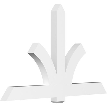 Ekena Millwork Redmond Architectural Grade PVC Gable Bracket, 72"W x 45"H x 4"D x 6"F, 15/12 Pitch GBP072X45X0406RED00